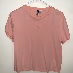 H&M loose powder pink top, Large